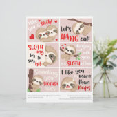 6 Kute Slote Kinder klaslokaalkaarten Briefhoofd (Staand voorkant)