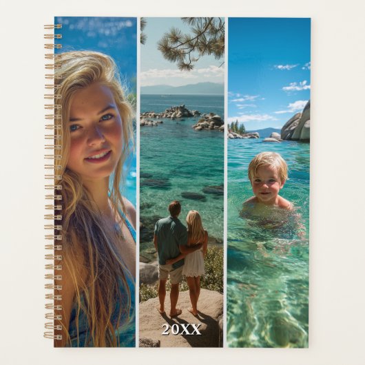 6 Lange Verticale Strip Boho Foto Planner (Voorkant)