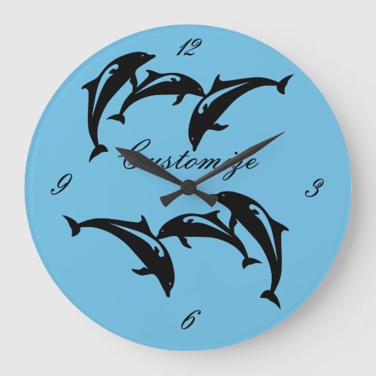 6 Leapingbruinvissen Thunder_Cove Grote Klok (Voorkant)