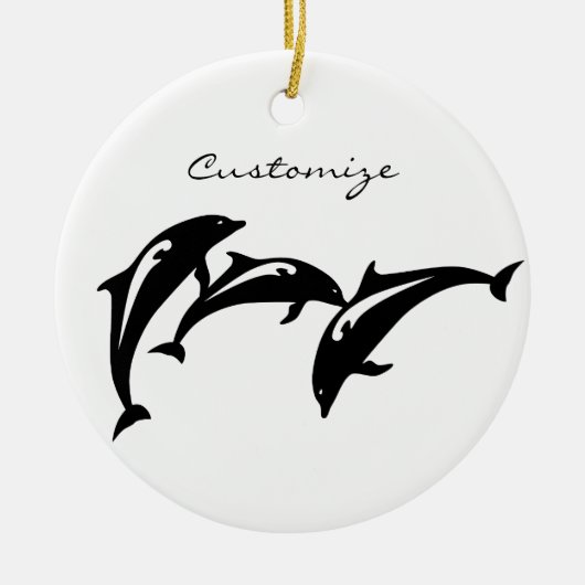 6 Leapingbruinvissen Thunder_Cove Keramisch Ornament (Voorkant)