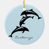 6 Leapingbruinvissen Thunder_Cove Keramisch Ornament (Achterkant)