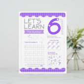 6 Learn To Draw Number 6 Teacher Home Schooling  (Staand voorkant)