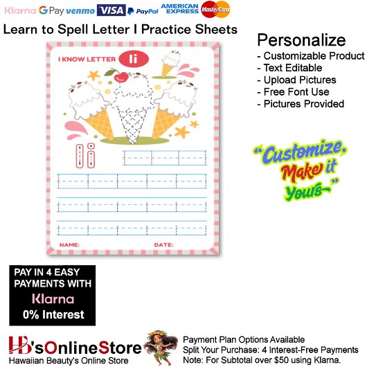 6 Learn To Spell Letter I Teacher Home Schooling