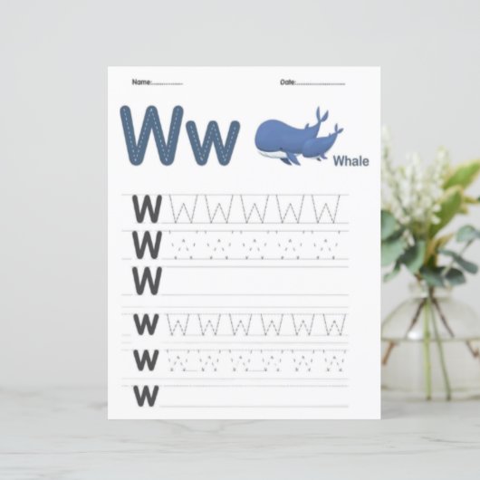 6 Learn To Spell Letter W Teacher Home Schooling (Staand voorkant)