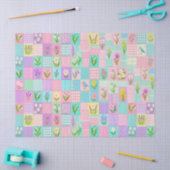 6 Lente Bloem Patchwork Tissue Papers Tissuepapier (Craft)