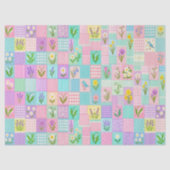6 Lente Bloem Patchwork Tissue Papers Tissuepapier (Voorkant)
