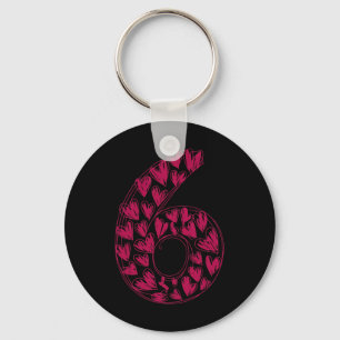 6 Leraar Trendy 6 7 Viraal Schets Hart 67 Schattig Sleutelhanger