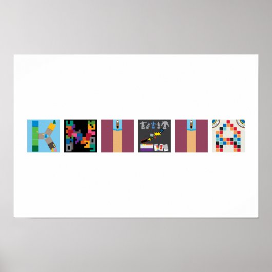 6-letter naam bordspel alfabet poster (Voorkant)