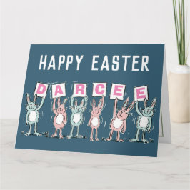 6 Letter-naam Happy Easter Kaart