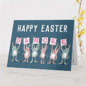 6 Letter Naam Happy Pasen Kaart (Gele Bloem)