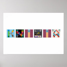 6-Letter-naambordgymalfabet Poster