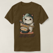 6 Leuke kat Sushi Chef Neko Sushi Meester T-shirt (Design voorkant)