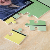 6 lichtcollage groene strepen legpuzzel (Zijkant)