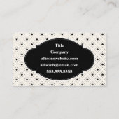 6-lijnenondernemer voor zwarte en witte kronen visitekaartje (Achterkant)