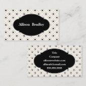 6-lijnenondernemer voor zwarte en witte kronen visitekaartje (Voorkant / Achterkant)