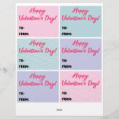 6 Llama Kinder Classroom Valentijnsdagen Kaarten Briefhoofd (Achterkant)