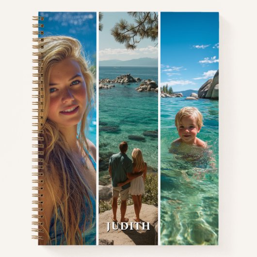 6 Long Vertical Strip Boho Photo Notitieboek (Voorkant)