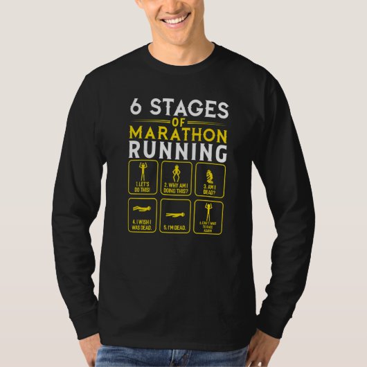 6 looptijden van marathon t-shirt (Voorkant)