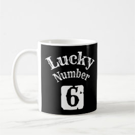 6 - Lucky Number 6 Luck Koffiemok