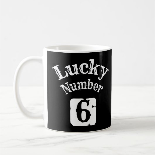 6 - Lucky Number 6 Luck Koffiemok (Links)