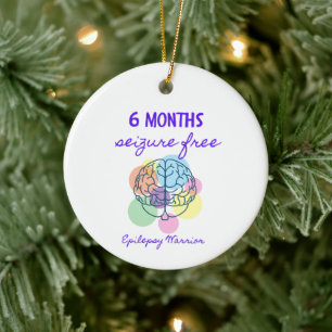 6 maanden aanvalsvrij epilepsie warrior keramisch ornament