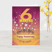 6 maanden herstel Jubileum vetgetal Kaart (Gele Bloem)