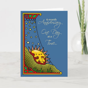 6 maanden Jubileum Recovery Sun Kaart