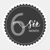 6 maanden Klassieke ronde Sticker (Voorkant)