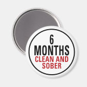 6 maanden Schone en Sober Magneet (Voorkant / Achterkant)