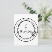 6 maanden Stoodle Milestone Briefkaart (Staand voorkant)