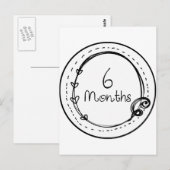 6 maanden Stoodle Milestone Briefkaart (Voorkant / Achterkant)