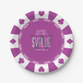 6 manieren om uw klassieke pokerchip aan te passen papieren bordje (Voorkant)