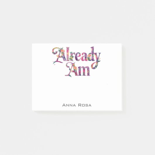 *~* 6 Manifest AP85 Bloemen Dankbaarheid AL AM Post-it® Notes (Voorkant)