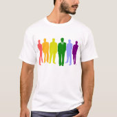 6 MANNEN IN DE KLEUREN VAN DE SPEELVLAG T-SHIRT (Voorkant)