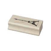 6 maten rubberen stempel met retro afbeelding Eiff (Stempel)