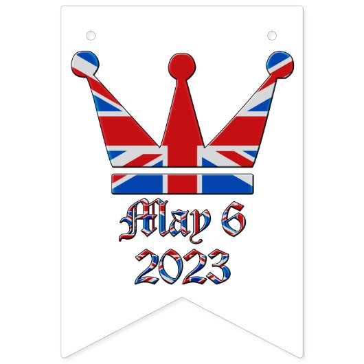 6 mei 2023 Kroonkoning Charles Coronation Vlaggetjes (Tweede vlag)