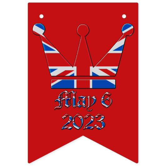 6 mei 2023 Kroonkoning Charles Coronation Vlaggetjes (Eerste vlag)