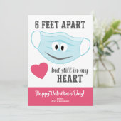 6 meter uit elkaar, maar nog steeds in mijn hart - feestdagenkaart (Staand voorkant)