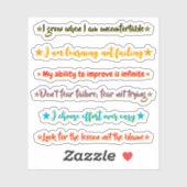 6 Mindset Quotes | Motivational & Inspirational Sticker (Vel)