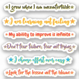 6 Mindset Quotes | Motivational & Inspirational Sticker