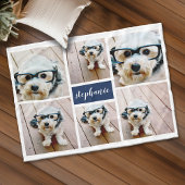 6 Minimalisator voor foto-inklage - Kan blauw bewe Fleece Deken