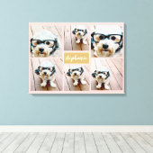 6 Minimalisator voor fotocollage - Kan kleur bewer Canvas Afdruk (Insitu (Houten vloer))