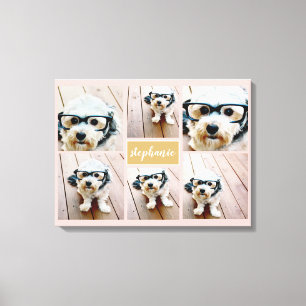 6 Minimalisator voor fotocollage - Kan kleur bewer Canvas Afdruk