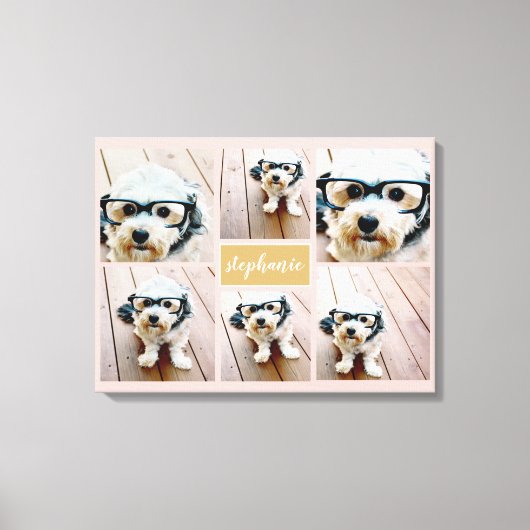 6 Minimalisator voor fotocollage - Kan kleur bewer Canvas Afdruk (Voorkant)