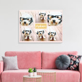 6 Minimalisator voor fotocollage - Kan kleur bewer Canvas Afdruk (Insitu (Woonkamer))