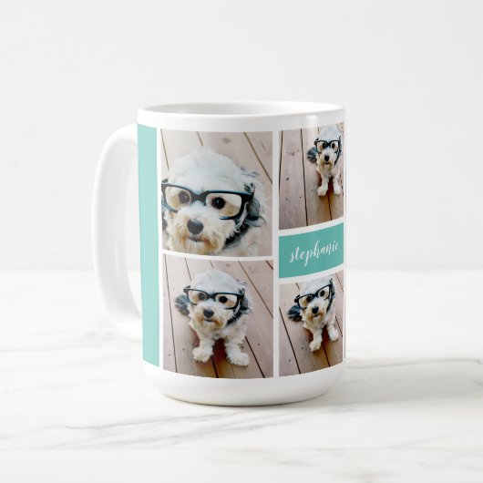 6 Minimalisator voor fotocollage - Kan kleur bewer Koffiemok (Voorkant links)