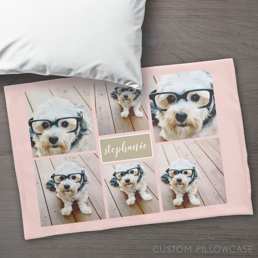 6 Minimalisator voor fotocollage - Kan kleur bewer Kussensloop