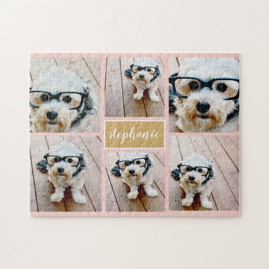 6 Minimalisator voor fotocollage - Kan kleur bewer Legpuzzel (Horizontaal)