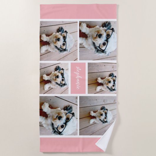 6 Minimalisator voor fotocollage - Kan kleur bewer Strandlaken (Voorkant)