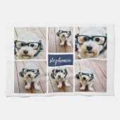 6 Minimalisator voor fotocollage - Kan kleur bewer Theedoek (Horizontaal)